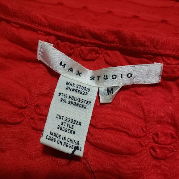 Max Studio women's size Medium Red Short Sleeved Dress - Gently Used - Picture 4 of 4